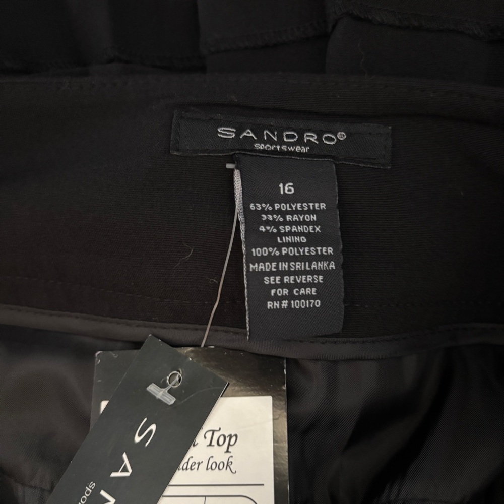 Sandro Sportswear Black Mini Skirt Ruffle Tiered Size 16 NWT - Picture 11 of 11